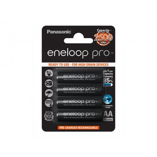 PANASONIC BATERIAS ENELOOP PRO AA 4 PK 2500 MAH