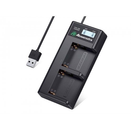 POWEREXTRA CARGADOR USB DOBLE BAT NP-F970/750/570