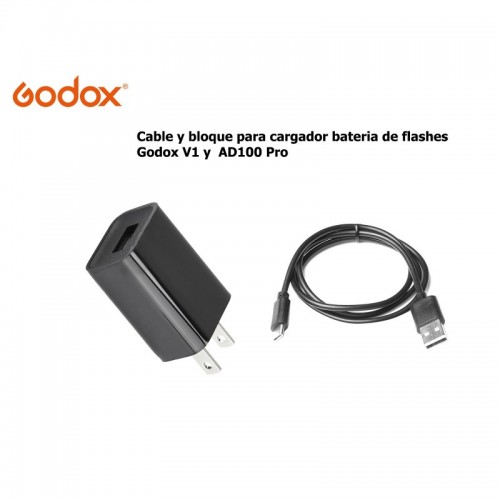 GODOX CABLE&BLOQUE VC1 CARGADOR FLASH V1/AD100PRO