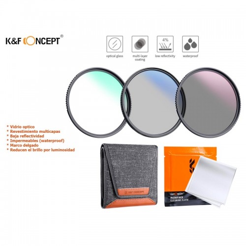 K&F CONCEPT FILTROS SERIE NANO-K 40.5MM UV+CPL+ND4