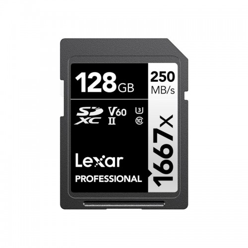 LEXAR MEMORIA SDXC 128GB 1667X V60 U3 250 MB/S