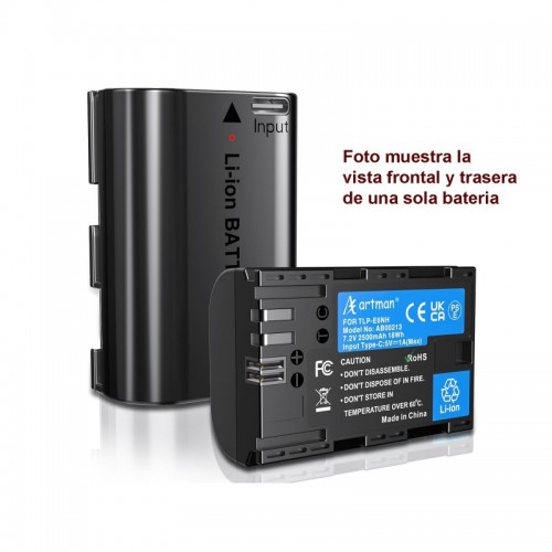 ARTMAN BATERIA CANON LP-E6NH CON PUERTO TIPO-C