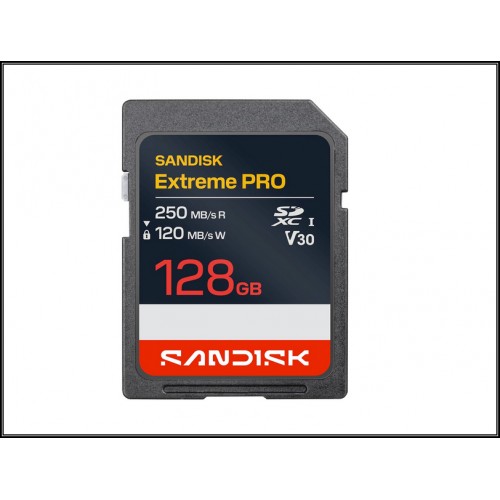 SANDISK MEMORIA SD EXTREME PRO 128 GB U3 250 MB/S