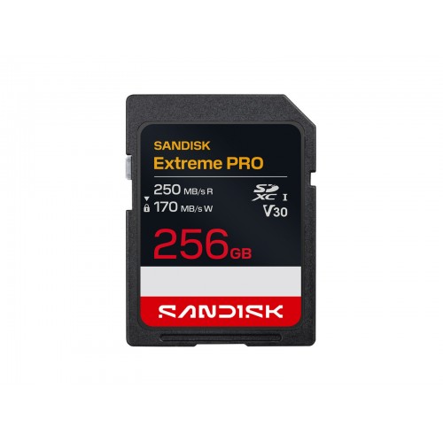 SANDISK MEMORIA SD EXTREME PRO 256 GB U3 250 MB/S