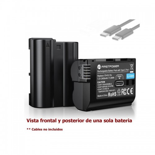 FIRSTPOWER BATERIA NIKON EN-EL15C PUERTO TIPO-C